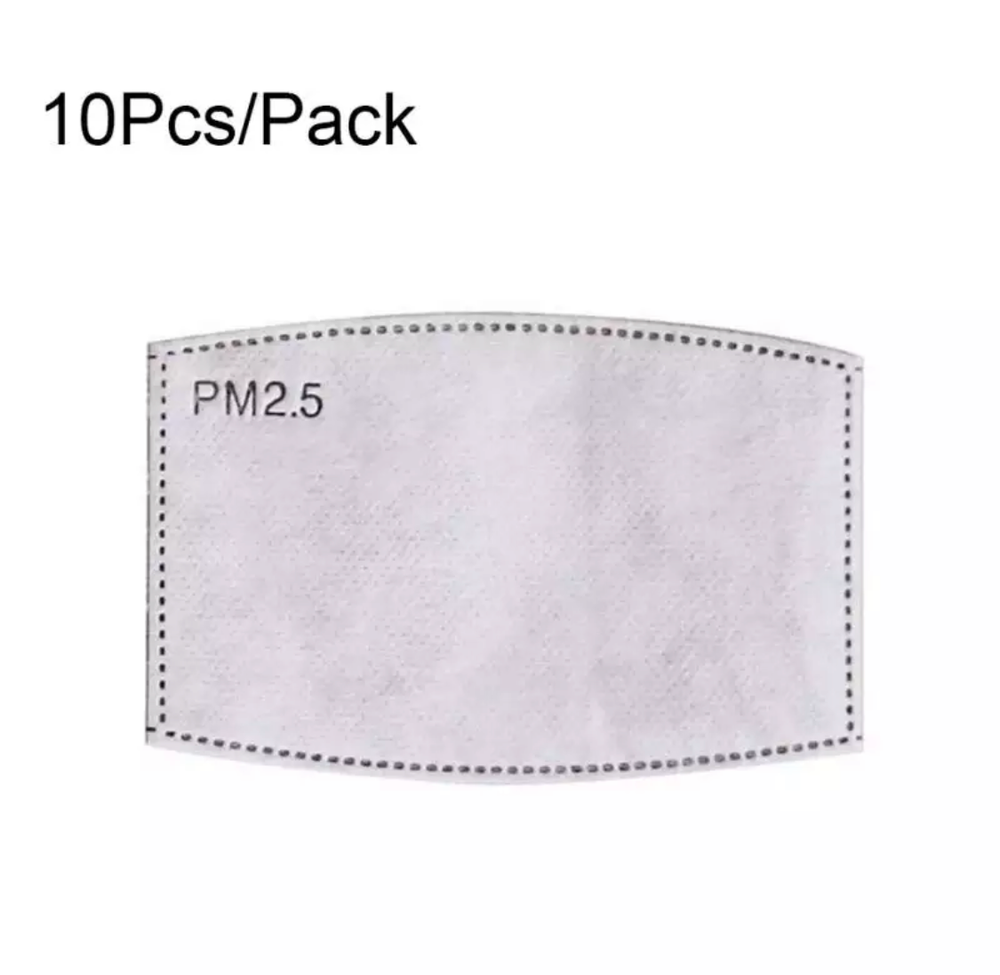 10 Pack of PM2.5 Filters for Face Masks