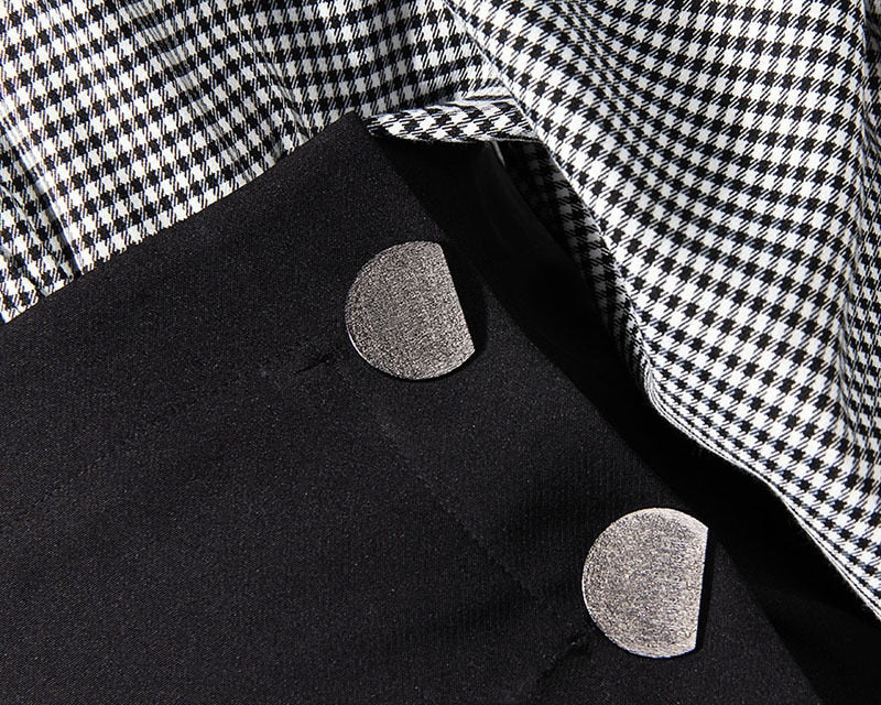 Two Piece Plaid Shirt & Skirt