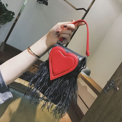Heart Feather Bag I