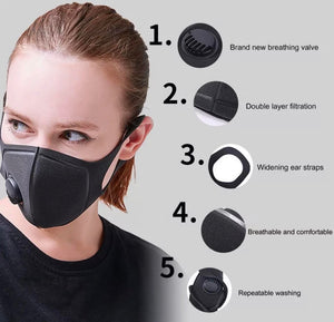 Unisex Adult Black Face Mask