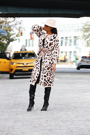 Long Sleeve Leopard Cardigan