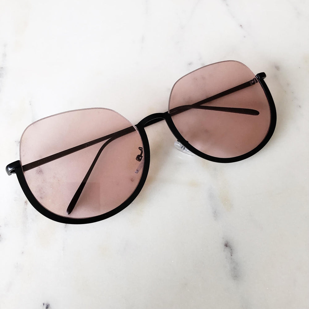 Pink Black Framed Glasses